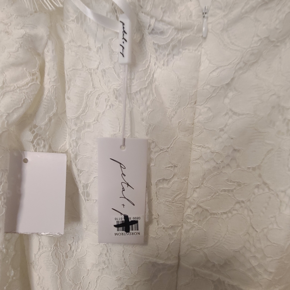 NWT Petal & Pup White Lace Long Sleeve Dress Size Small - Picture 10 of 12